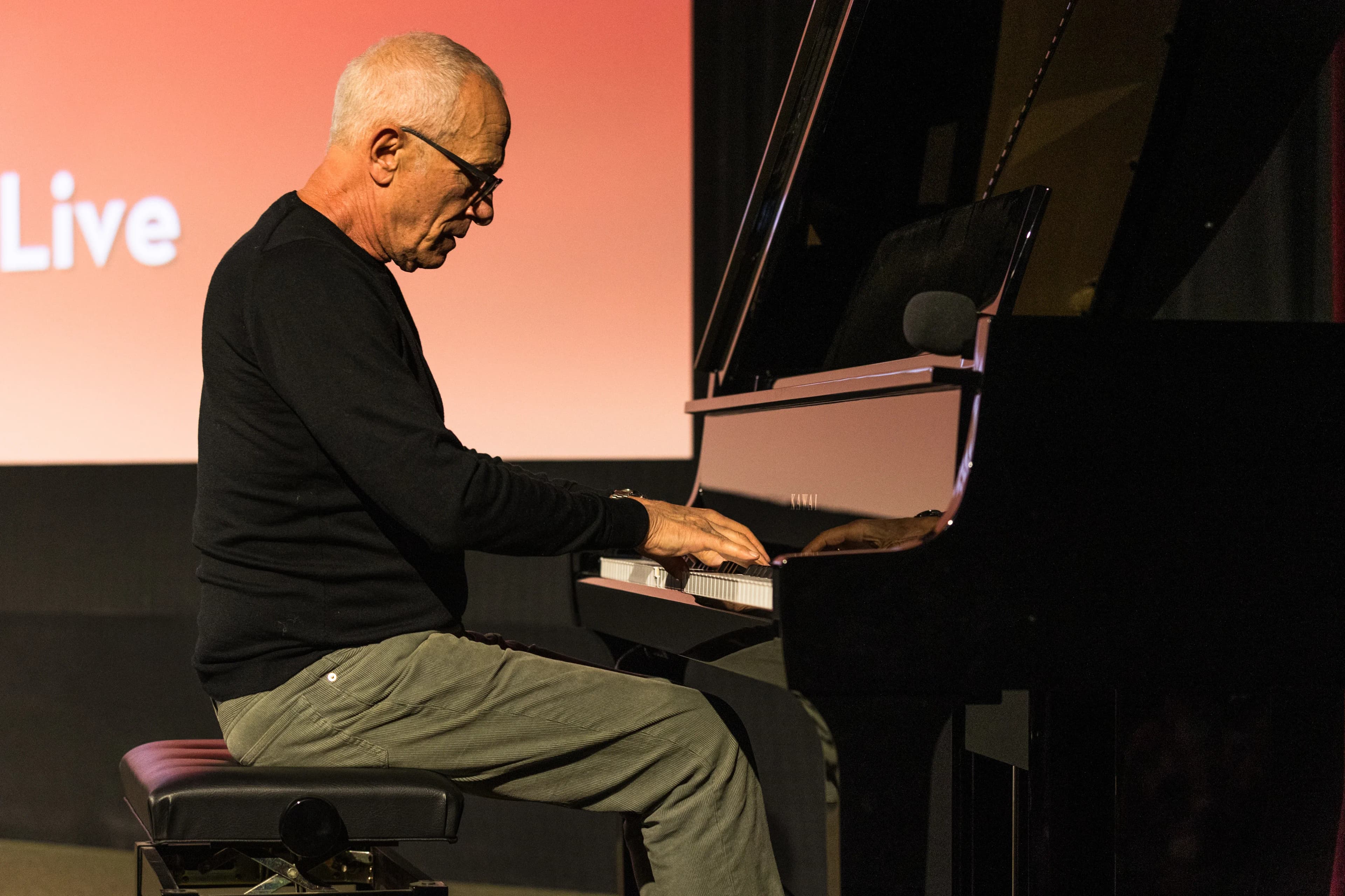 James Newton Howard Plays the Kawai Novus NV12 at Chapman University's Dodge College of Film and Media Arts Photo by Matt Harbicht (@mattharbicht)